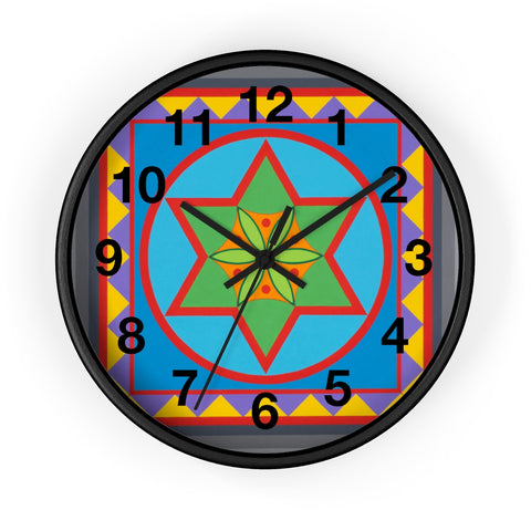 Wall Clock (Numbers) - Emerging Flower